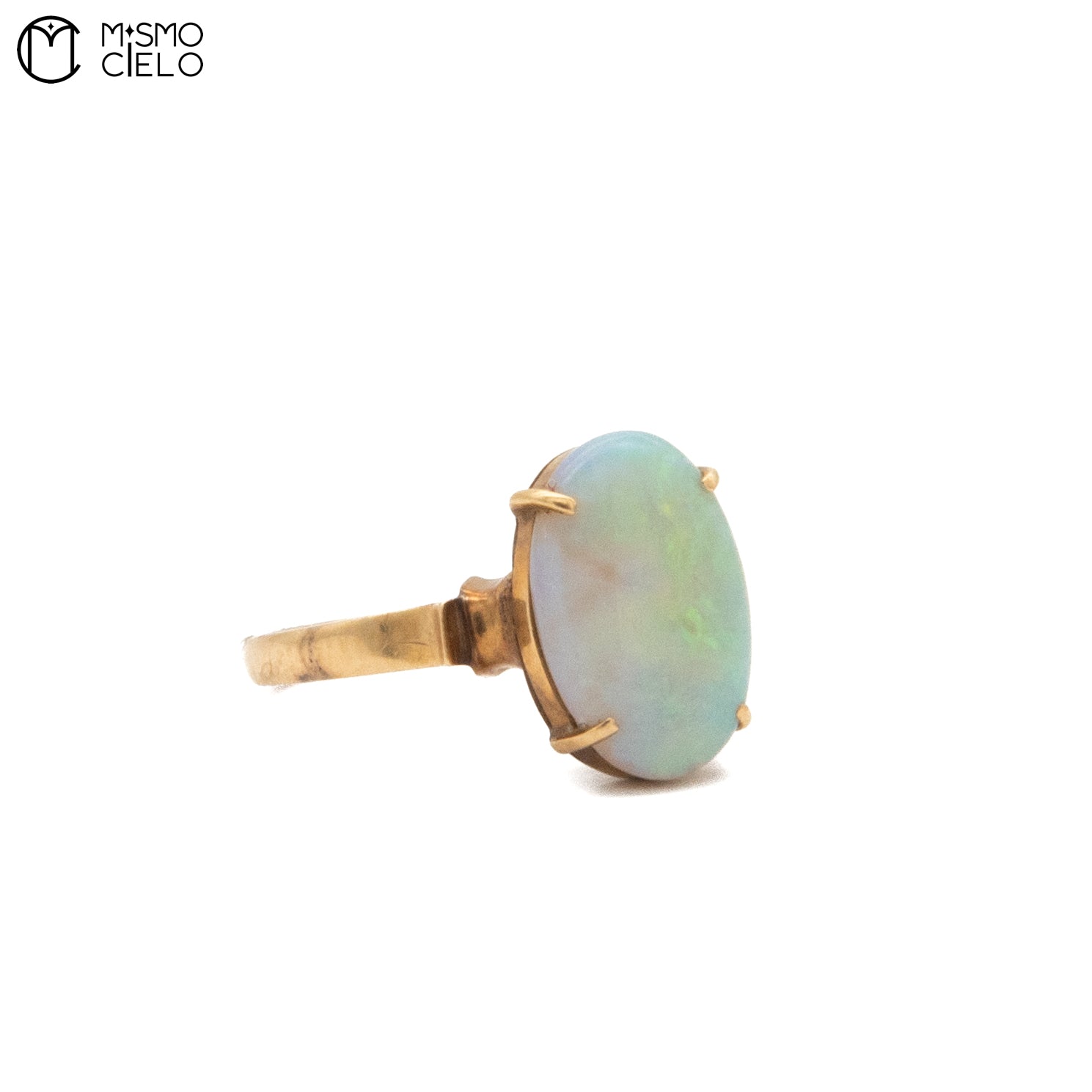 8K Gold Opal 2.3g Ring 12 x 8mm Opal