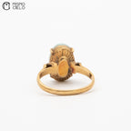 8K Gold Opal 2.3g Ring 12 x 8mm Opal