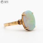 8K Gold Opal 2.3g Ring 12 x 8mm Opal