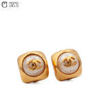 CHANEL Coco Mark and Pearl Clip-on Earrings
