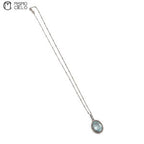 Silver 1.76Ct Aquamarine and Diamond Pendant