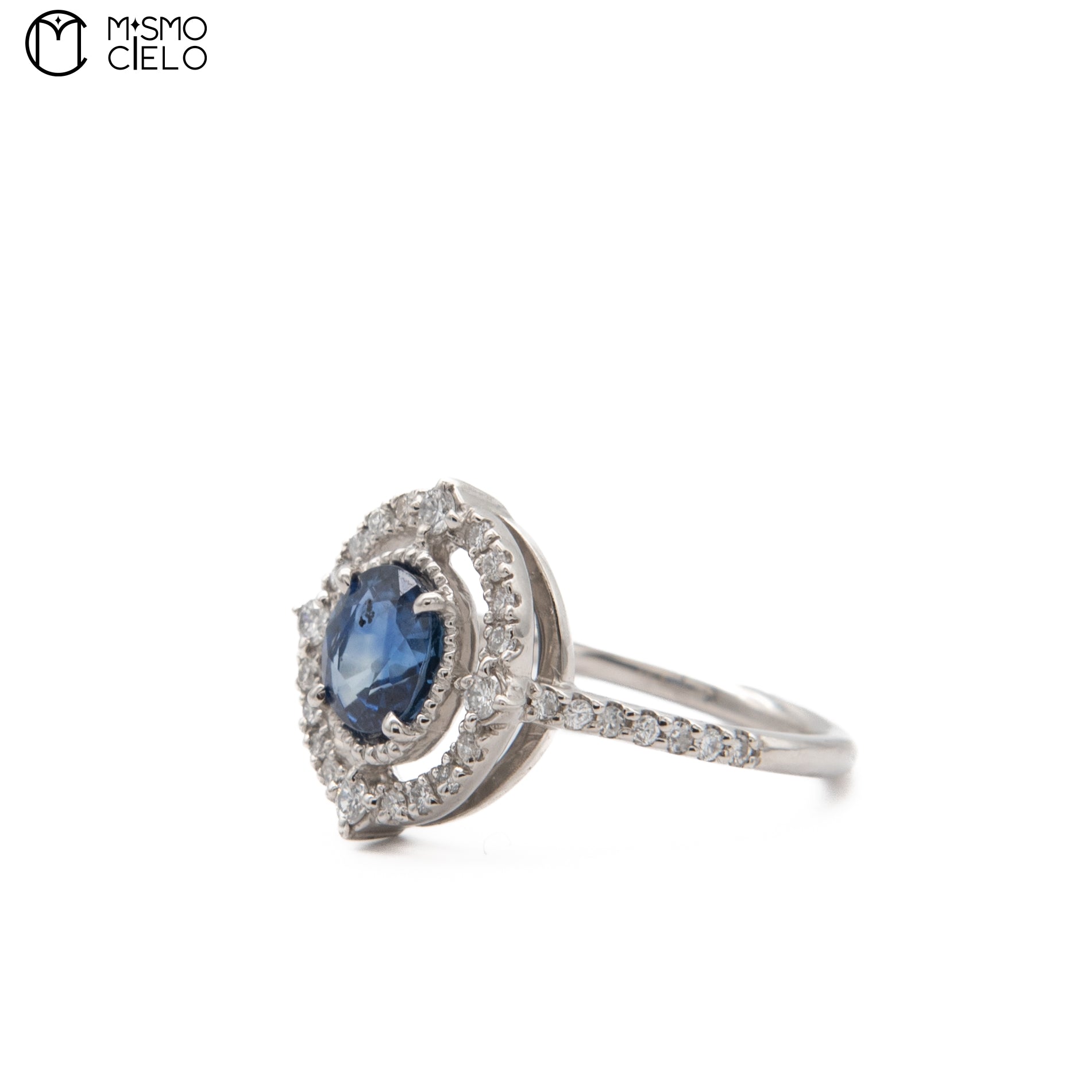 Sapphire 1.31ct and 0.34ct D Ring Size 12