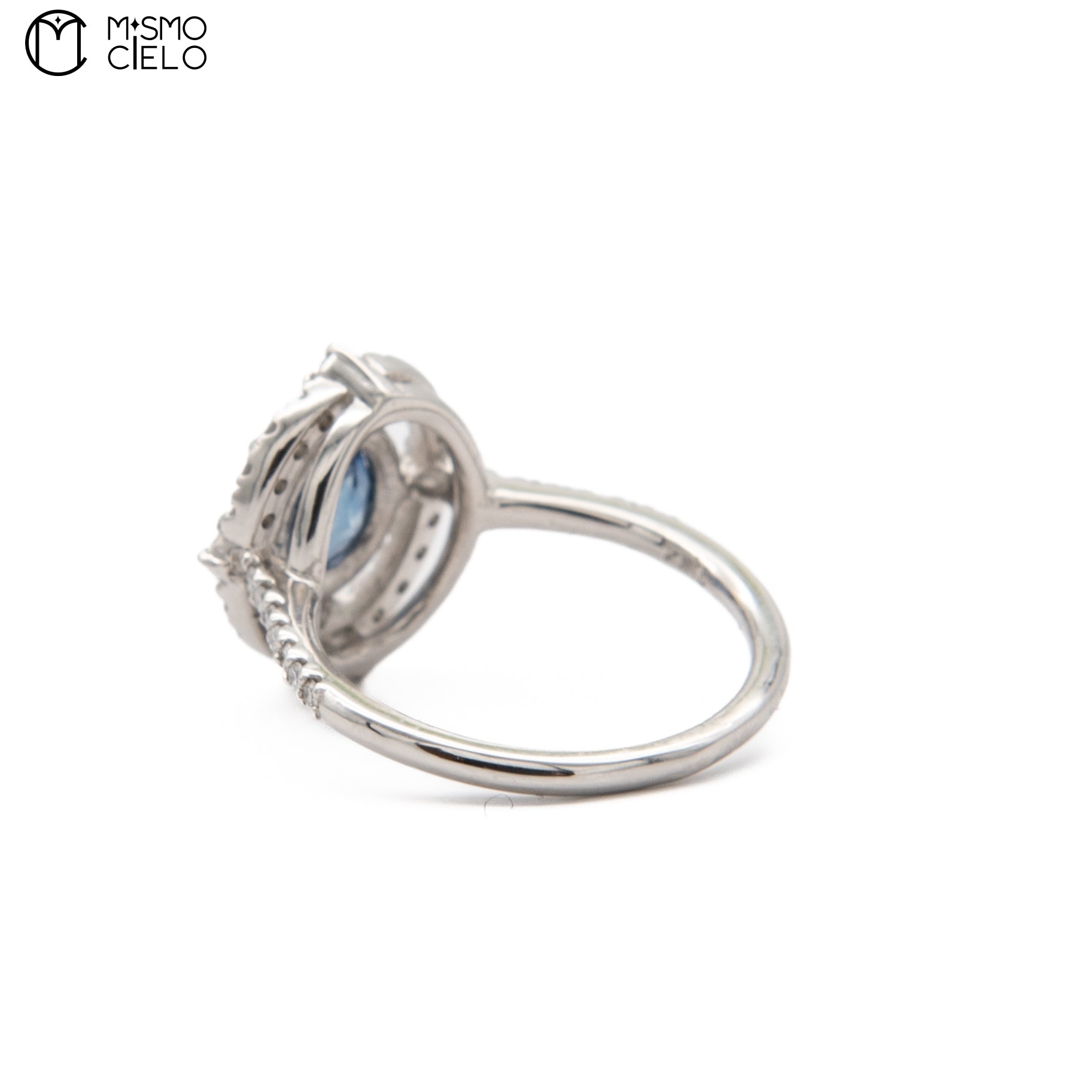 Sapphire 1.31ct and 0.34ct D Ring Size 12