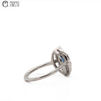 Sapphire 1.31ct and 0.34ct D Ring Size 12