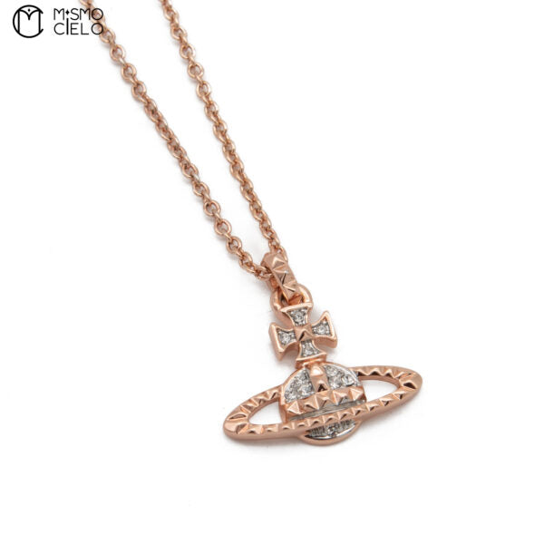 Rose Gold Necklace with Orb Pendant