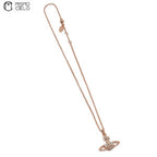 Rose Gold Necklace with Orb Pendant