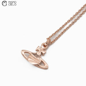 Rose Gold Necklace with Orb Pendant