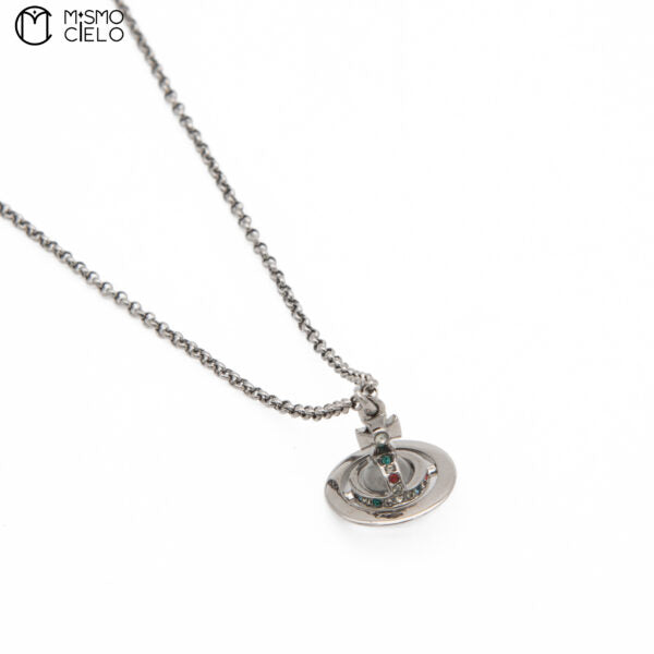 Silver Necklace with Orb Pendant