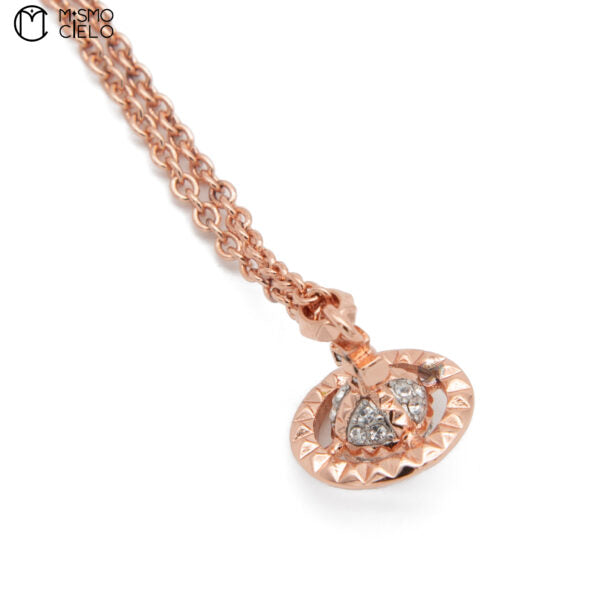 Rose Gold Necklace with Orb Pendant