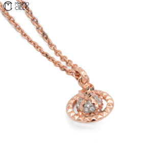 Rose Gold Necklace with Orb Pendant