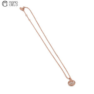 Rose Gold Necklace with Orb Pendant