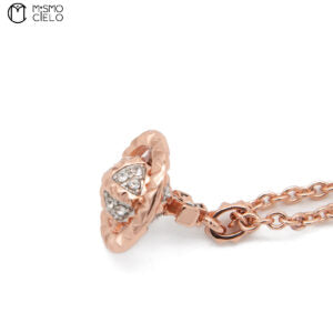 Rose Gold Necklace with Orb Pendant