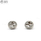Interlocking 3.6g Silver Earrings