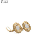 Christal Orb Rhinestone Gold Earrings