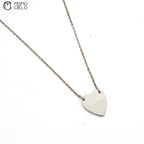 Silver Heart plate Necklace Pendant