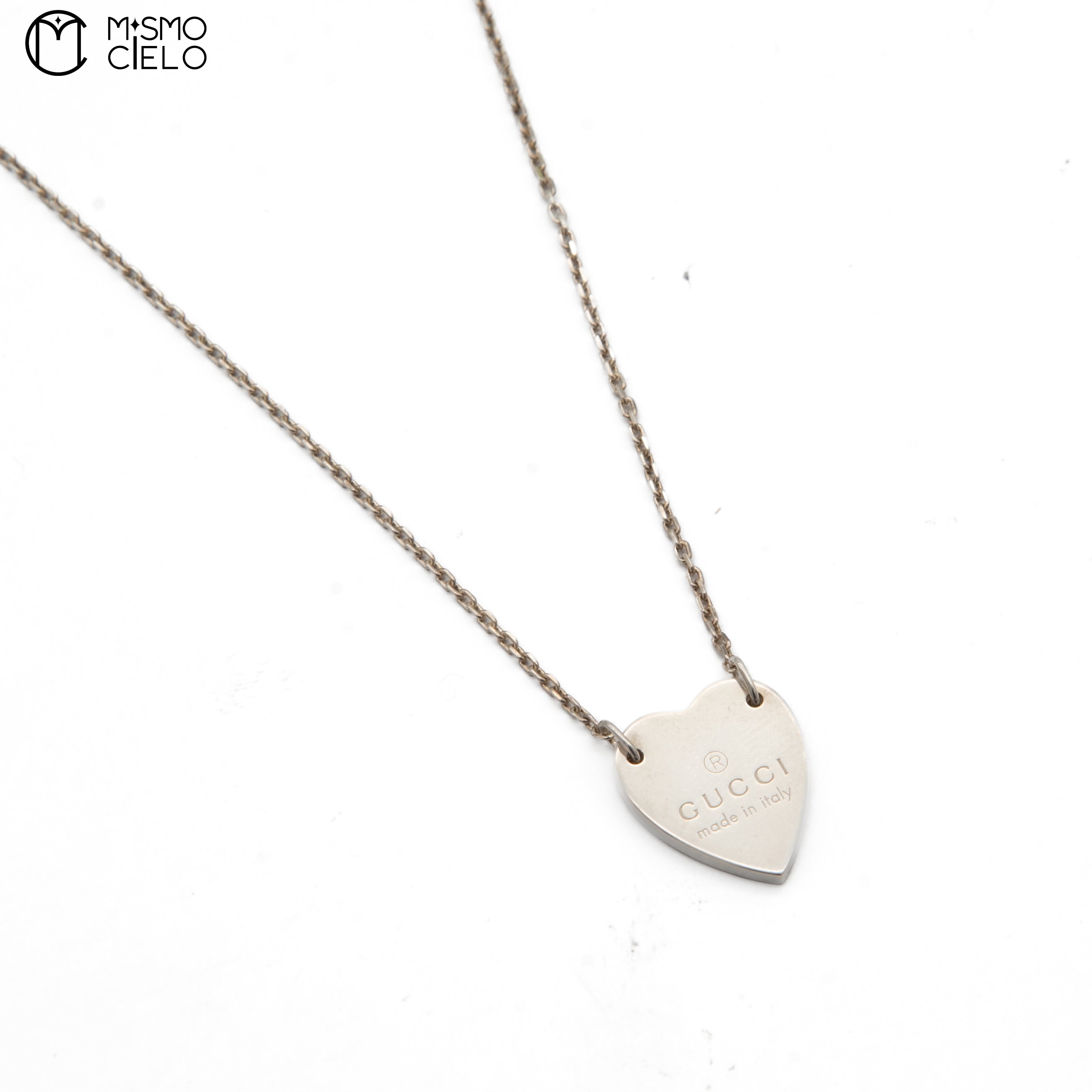 Silver Heart plate Necklace Pendant