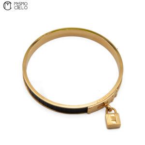 Black and Gold Lizard Bracelet