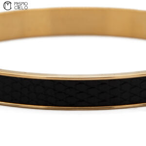 Black and Gold Lizard Bracelet