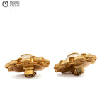 Pearl and Chain Border Clip-on Earrings