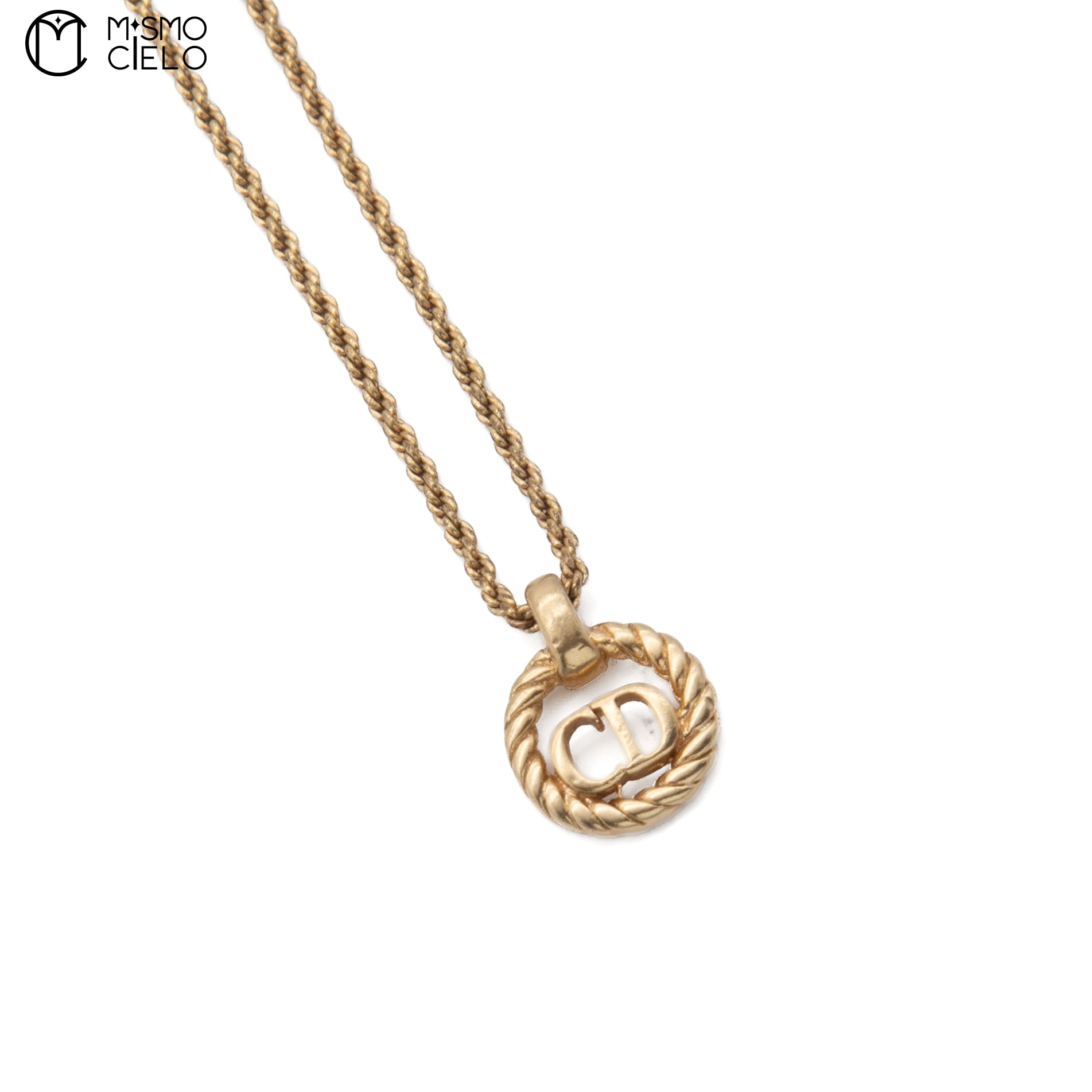 Gold Plated Neclace and logo Pendant