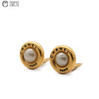Gold Plated Faux Pearl Clip-On Earrings