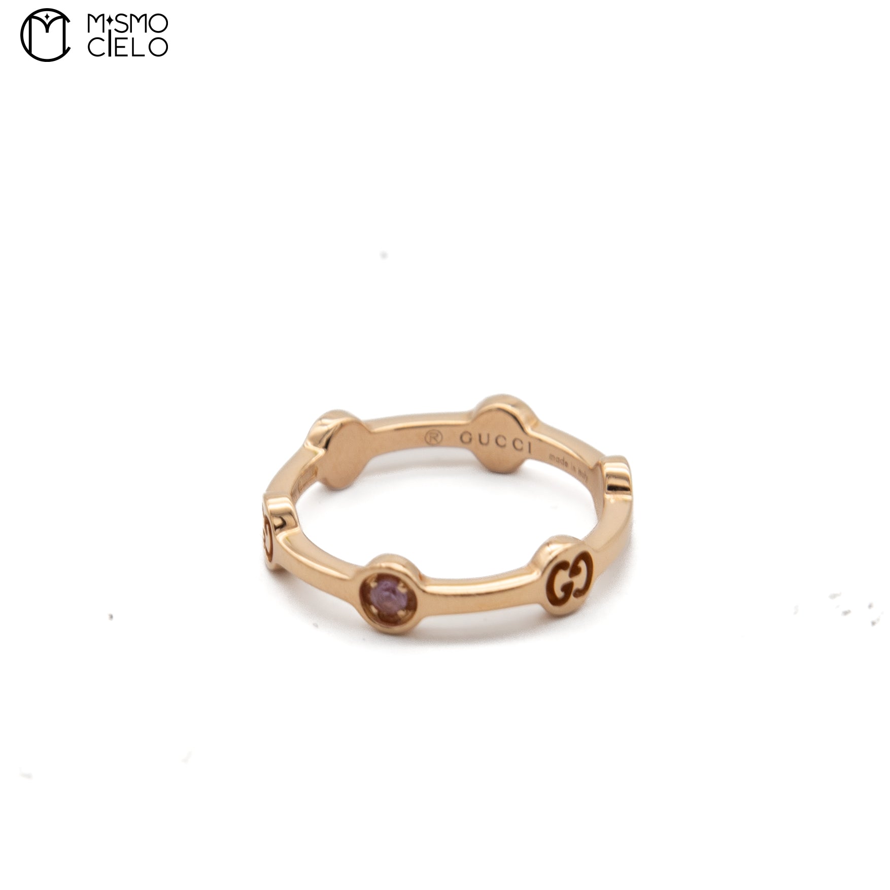 GUCCI 750PG K18  Sapphire 2.2g  Ring Size 9 *