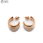 Rose Gold CODE Hoop Earrings