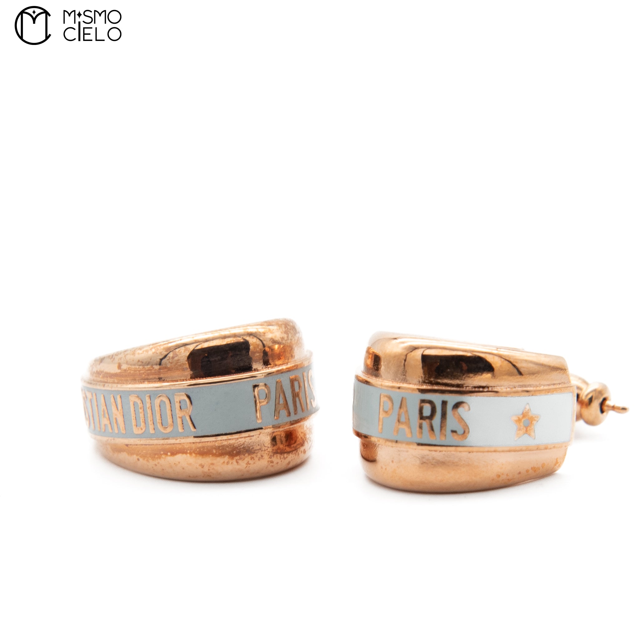 Rose Gold CODE Hoop Earrings