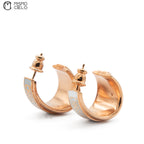 Rose Gold CODE Hoop Earrings