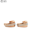 Rose Gold CODE Hoop Earrings