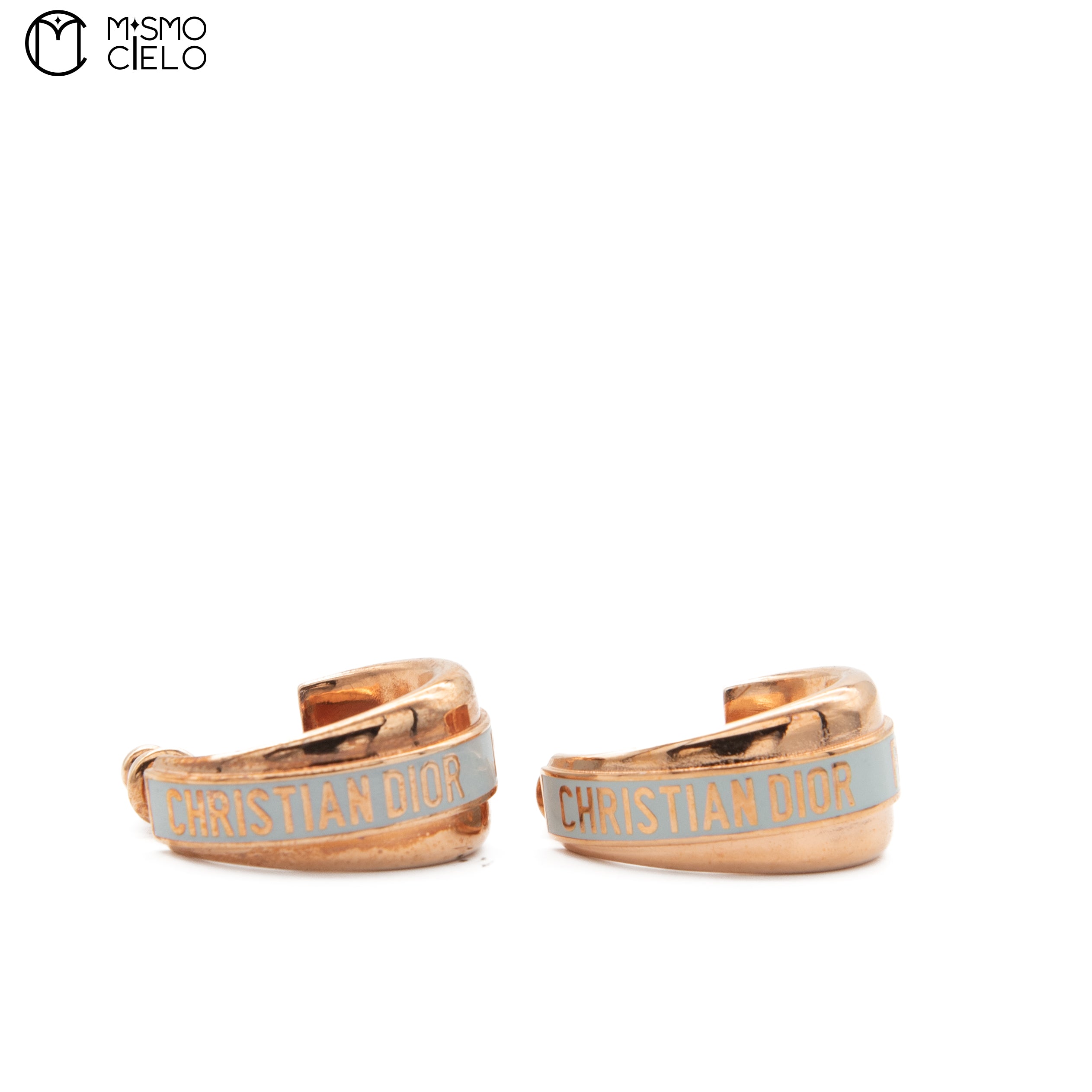 Rose Gold CODE Hoop Earrings