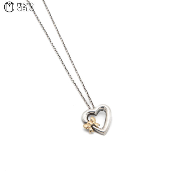 Silver Open Heart Necklace 5.4g