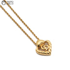 Gold CD logo Heart Pendant