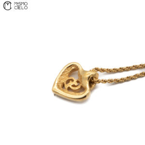 Gold CD logo Heart Pendant