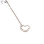 TIFFANY Silver Open Heart Necklace 40cm * ^
