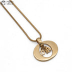 Round Gold Necklace