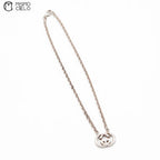 Silver Interlocking GG Necklace