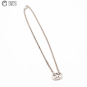 Silver Interlocking GG Necklace