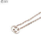 Silver Interlocking GG Necklace