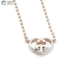 Silver GG Heart Necklace