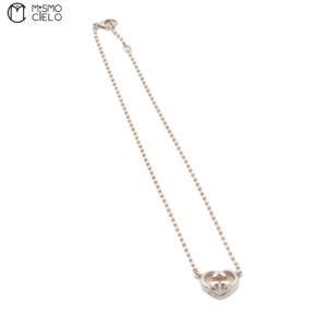 Silver GG Heart Necklace