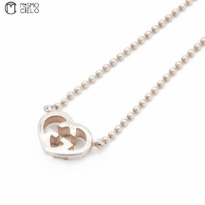 Silver GG Heart Necklace