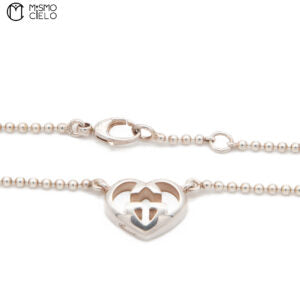 Silver GG Heart Necklace