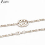 Silver Interlocking GG Necklace