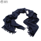 New Libris Stole Cashmere X Silk Navy Scarf