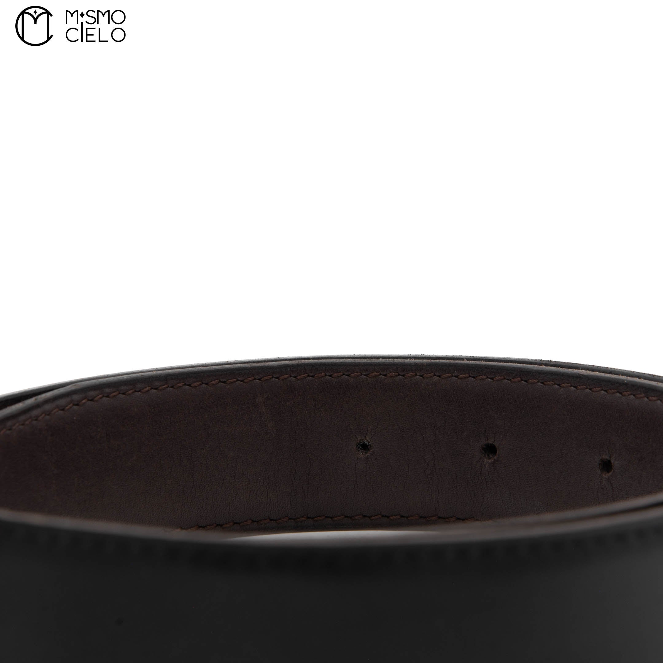 Constance H Shiny Gold Buckle Reversible Belt Black/ Dark Brown Size 75cm*