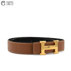 H Belt Leather/Gold A Series Black/ Brown
