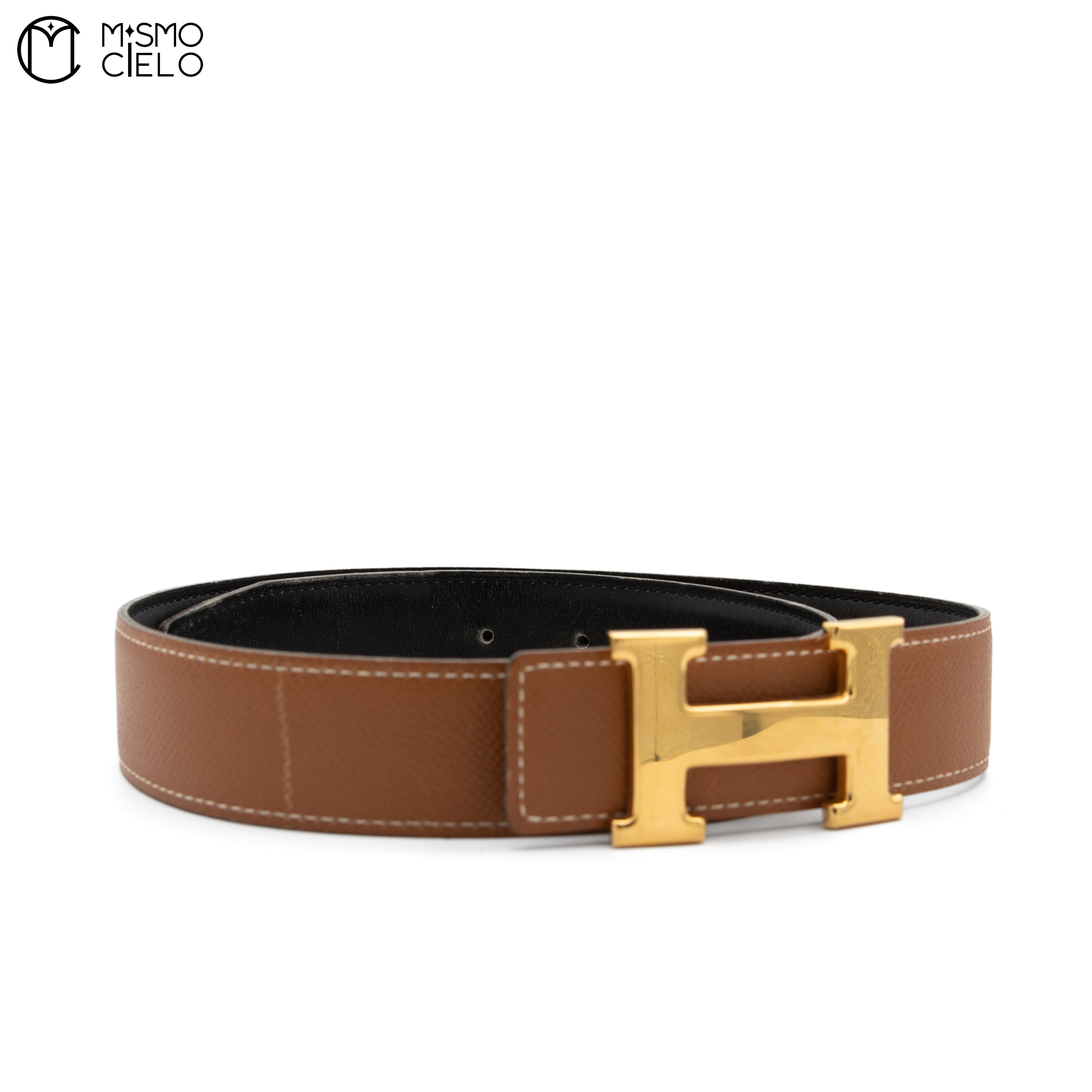 H Belt Leather/Gold A Series Black/ Brown