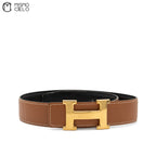 H Belt Leather/Gold A Series Black/ Brown