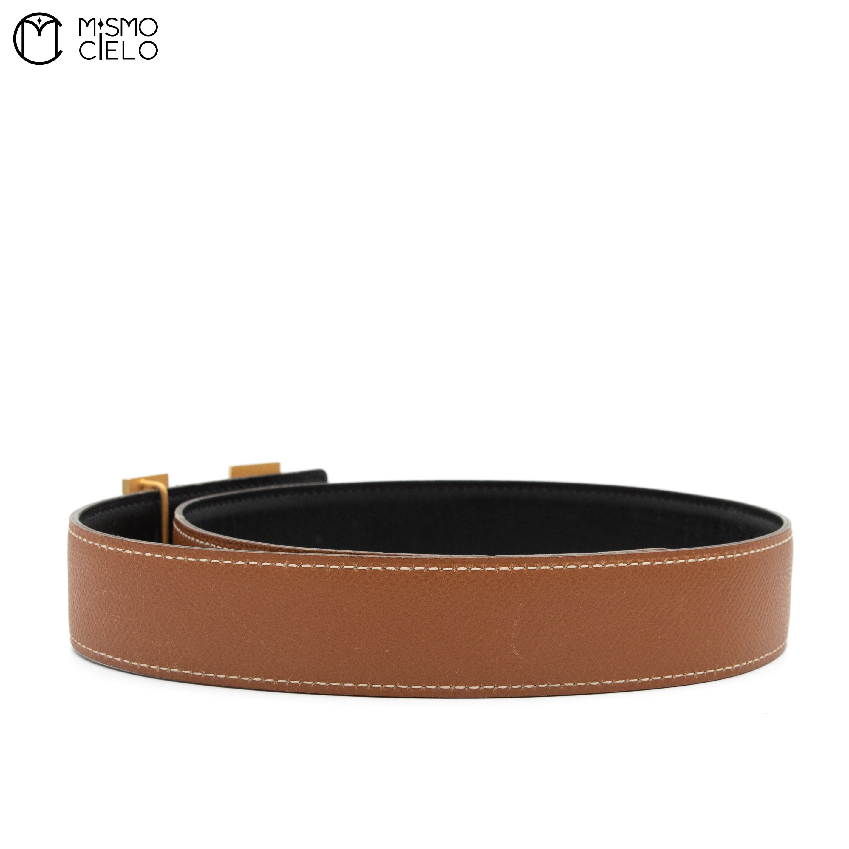 H Belt Leather/Gold A Series Black/ Brown